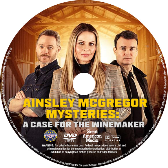 Ainsley McGregor Mysteries: A Case for the Winemaker [DVD] [DISC ONLY] [2024]