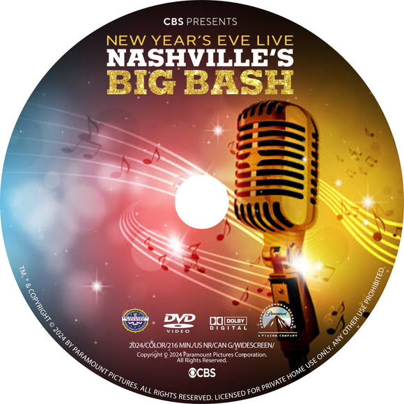 New Year's Eve Live:  Nashville's Big Bash [DVD] [DISC ONLY] [2023]