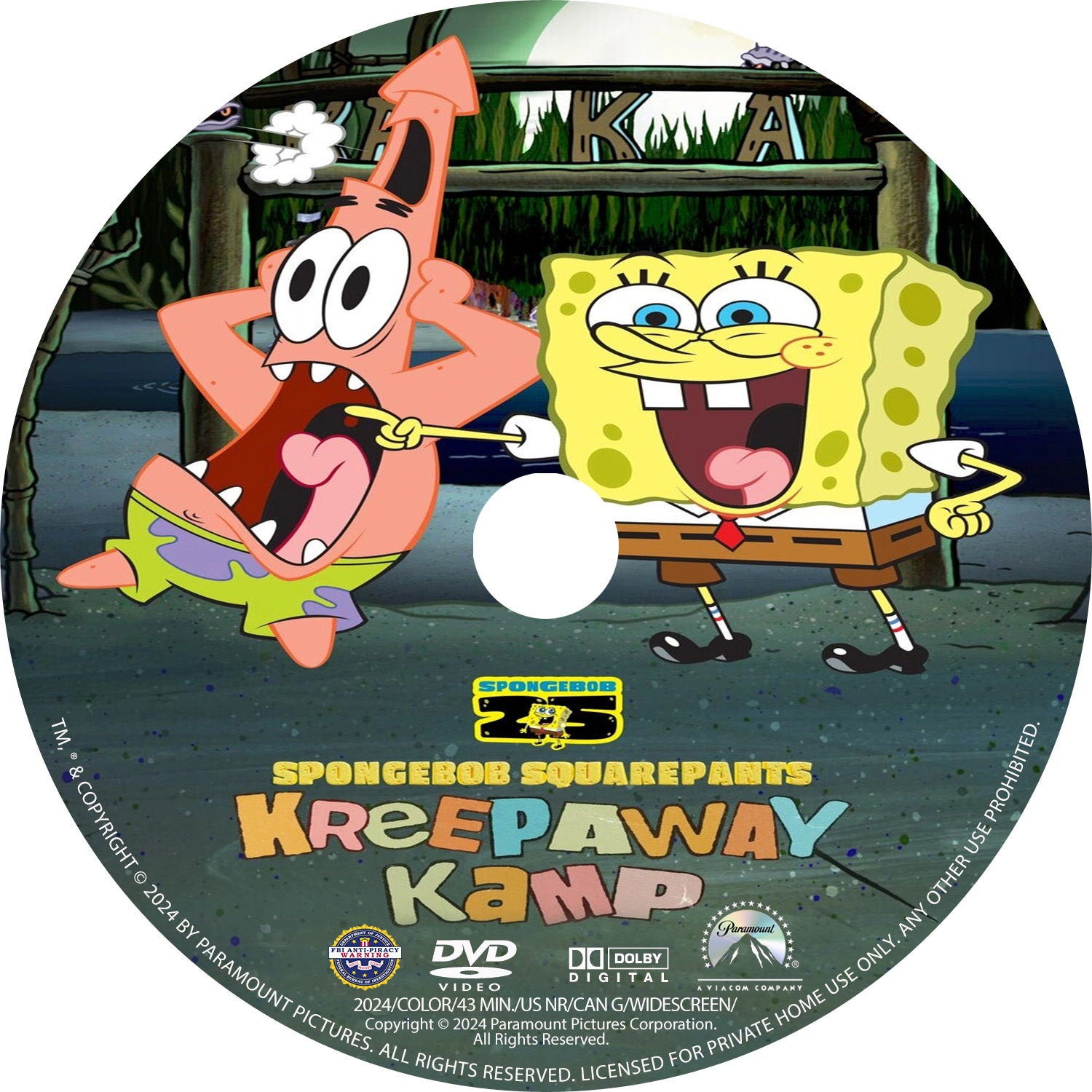 SpongeBob Squarepants Kreepaway Kamp [DVD] [DISC ONLY] [2024